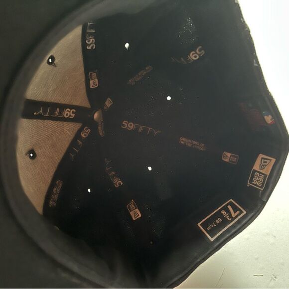 New Era Black Cap with White Lettering - Picture 3 of 6